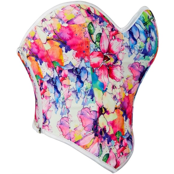 Floral Women's Bustier Top - Picture 2 of 5